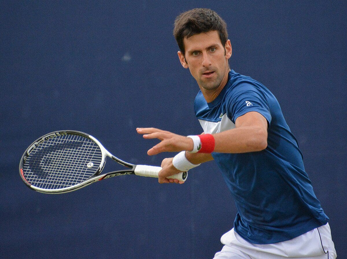 https://commons.wikimedia.org/wiki/File:Novak_Djokovic_Queen%27s_Club_2018.jpg https://www.flickr.com/people/43555660@N00