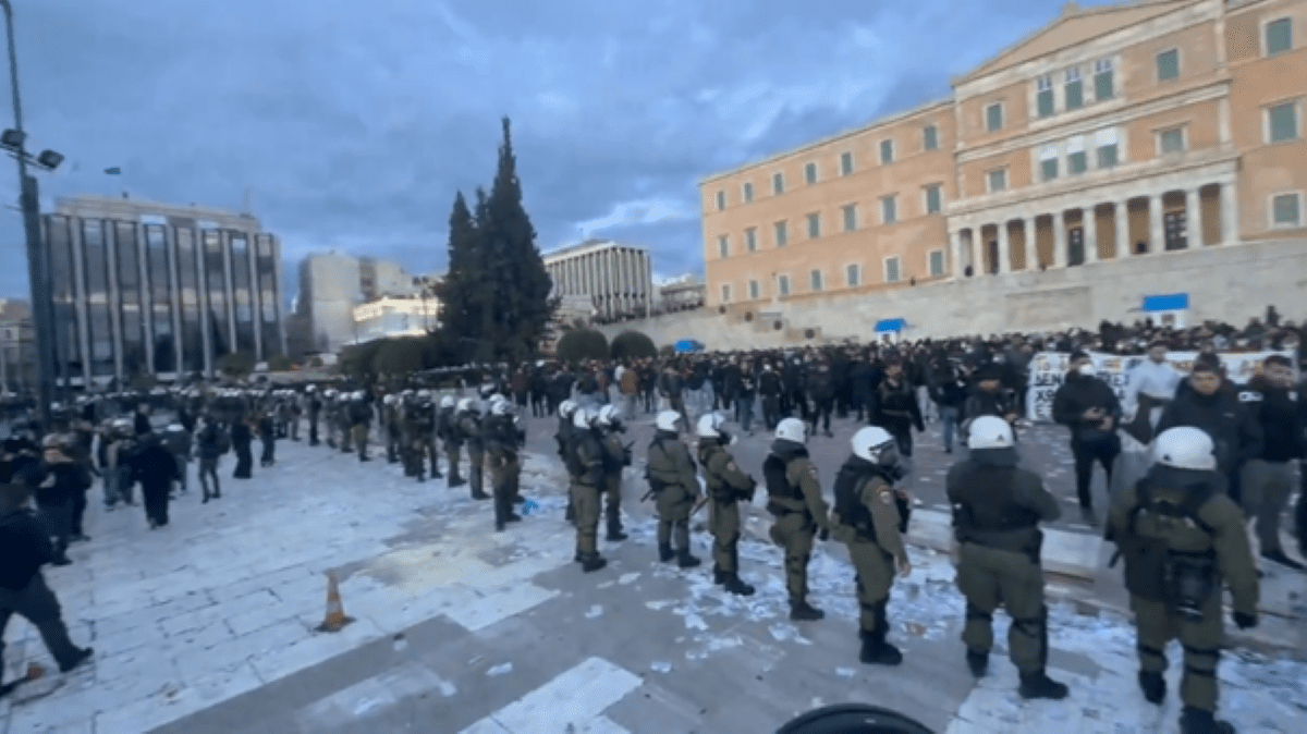 Protest v Grčiji Zajem zaslona