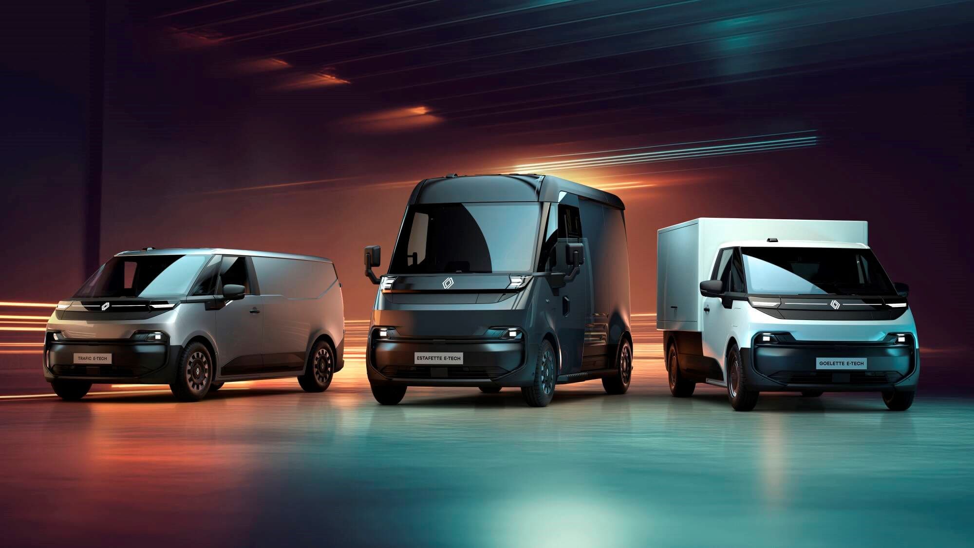 Renault Trafic E-Tech electric - Renault Estafette E-Tech electric - Renault Goelette E-Tech electric https://media.renault.com/renault-presents-a-new-era-in-electric-lcvs-with-estafette-goelette-and-trafic/?lang=eng
