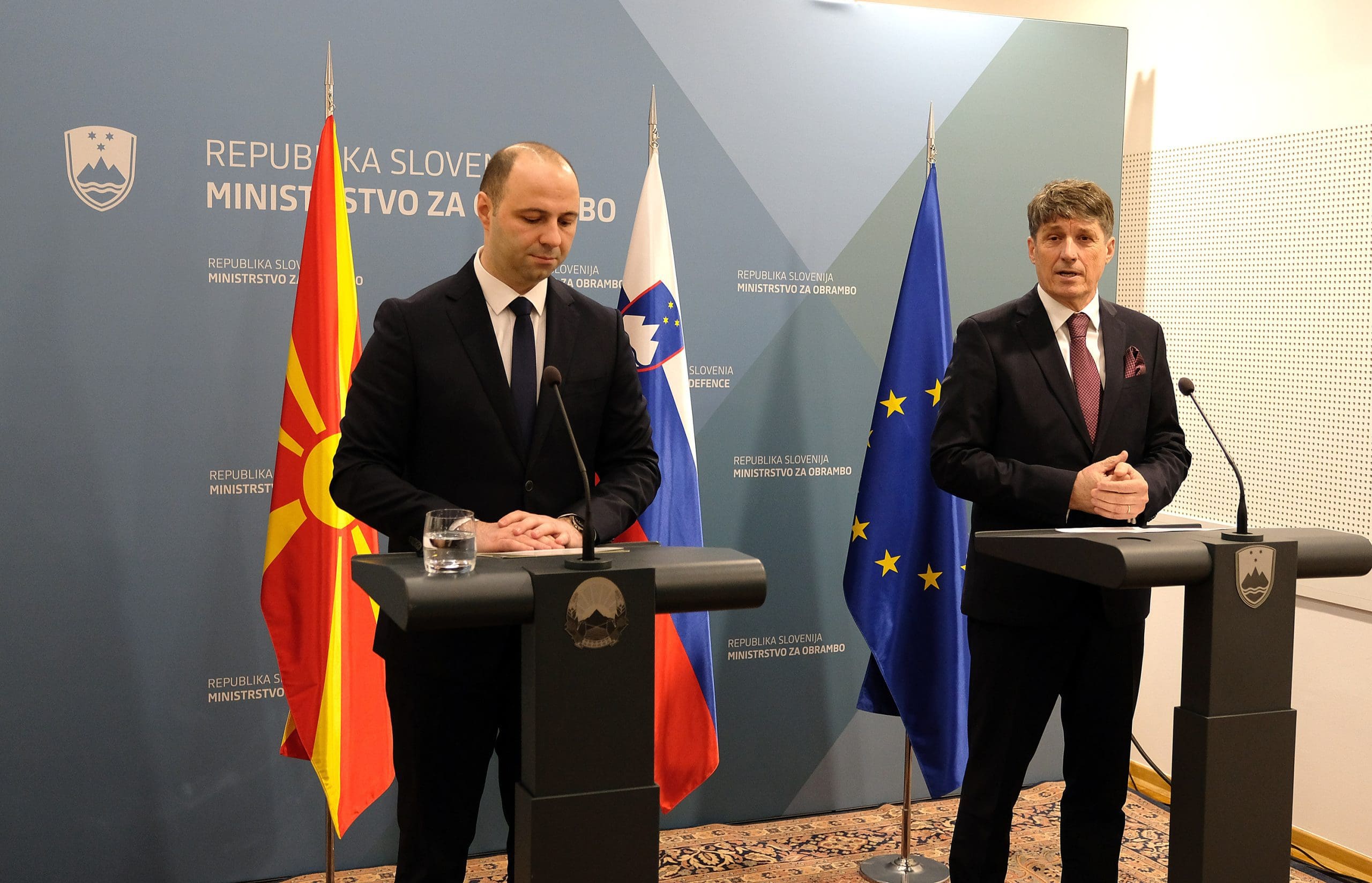 mag. Borut Sajovic in obrambni minister Republike Severne Makedonije Vlado Misajlovski Vekoslav Rajh MORS GOV