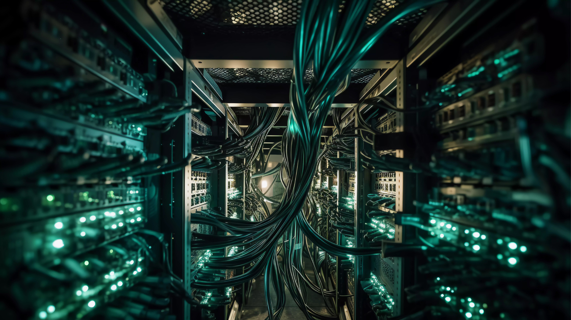računalnik tehnologija Vecteezy https://www.vecteezy.com/photo/23120887-next-gen-networking-infrastructure-high-quality-details-image-a-mesmerizing-image-of-advanced-network-connections-weaving-through-a-data-center-during-the-early-morning-ai-generated