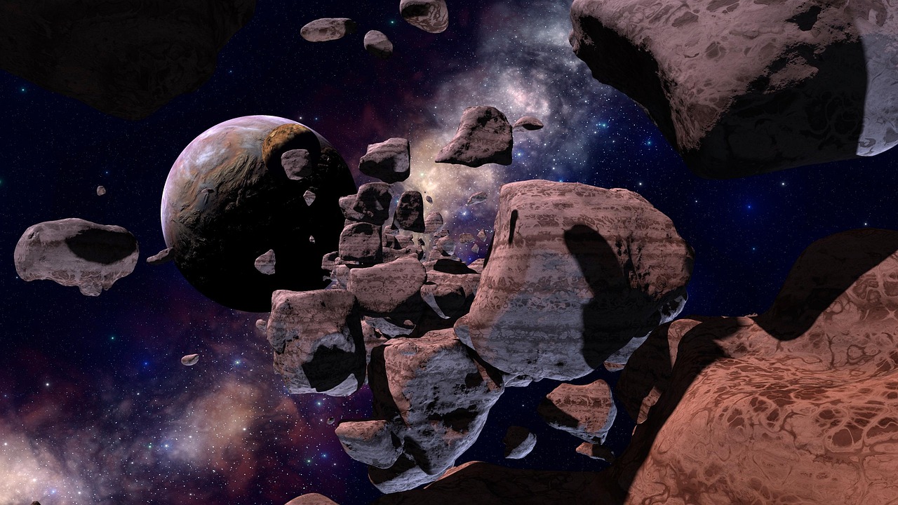 Asteroidno polje Pixabay asteroid vesolje