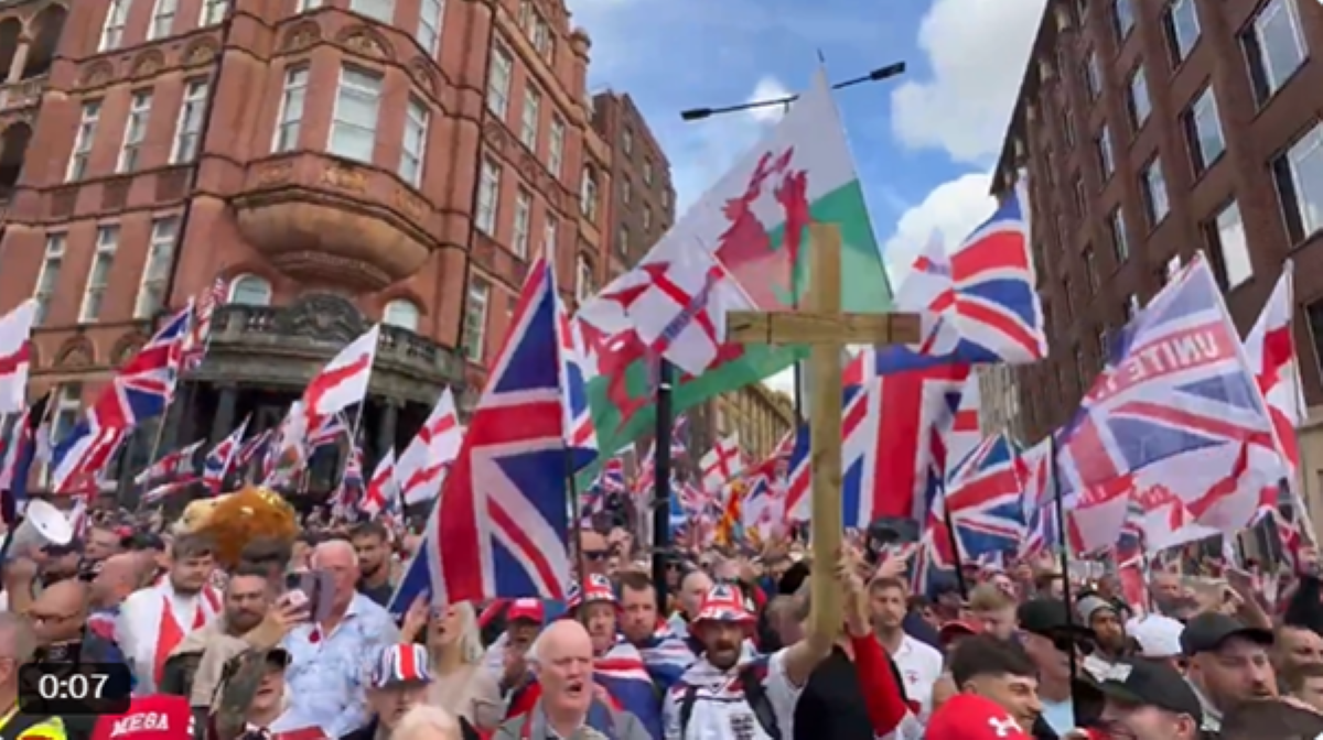 Protest VB Zajem zaslona https://x.com/GuntherEagleman/status/1966843013633896600